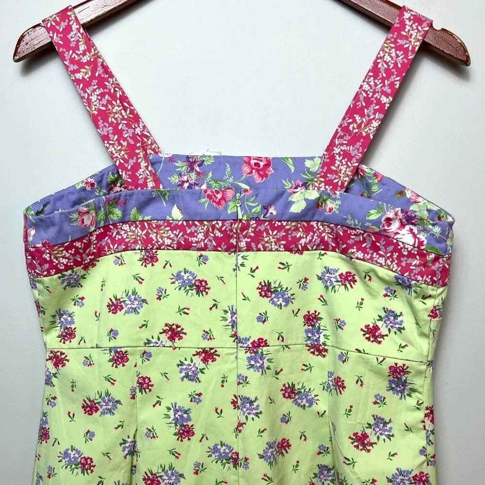 Hanna Andersson NEW Womens Floral l Tank Top Apron Dress Sz 10 Med